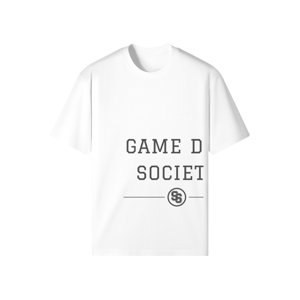 Game Day Society Medallion Heavyweight Tee — Pale Oak — white front