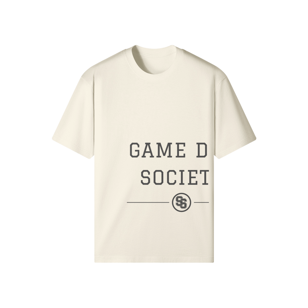 Game Day Society Medallion Heavyweight Tee — Pale Oak — pale oak front