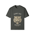 Game Day Society Tiger Heavyweight Tee — Charcoal — front view