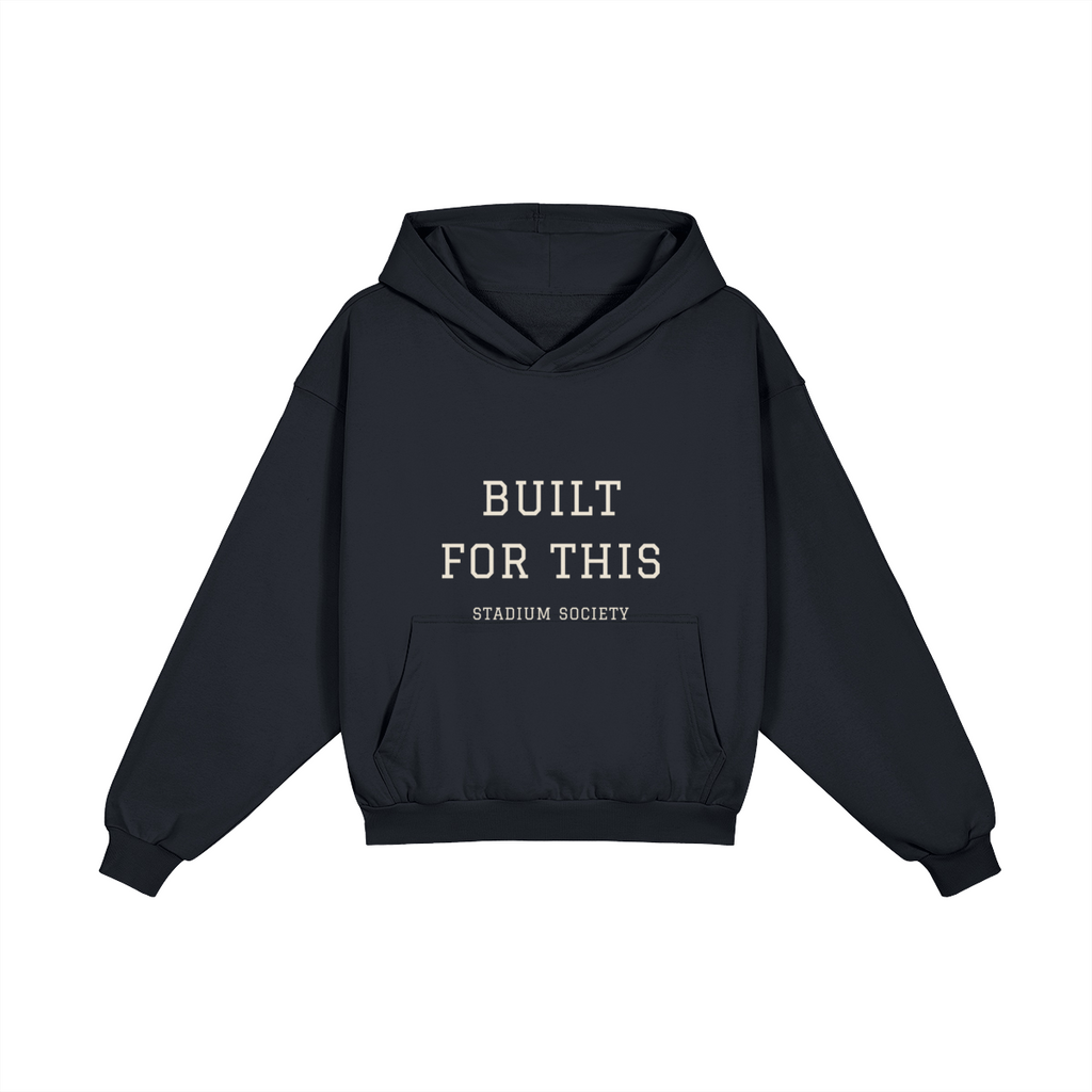 Built for This Heavyweight Pullover Hoodie — Black — front