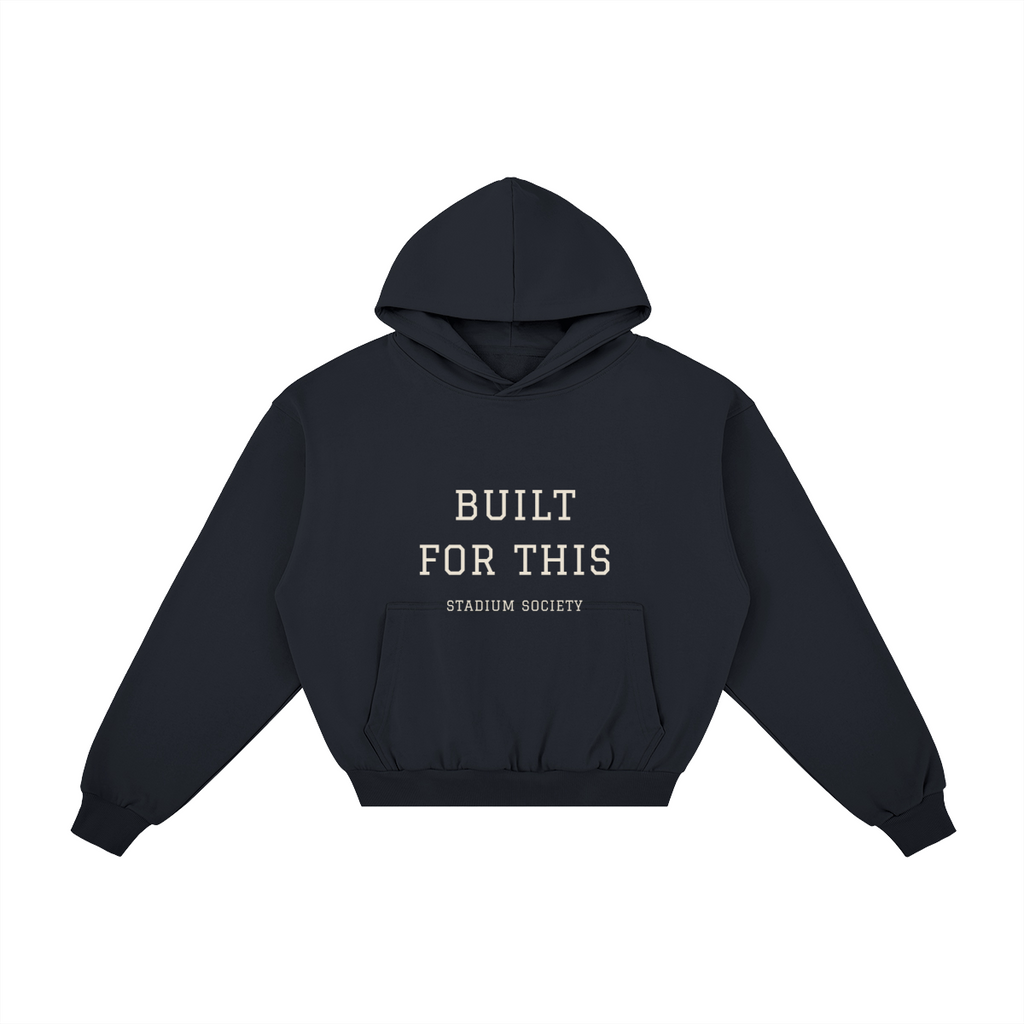 Built for This Heavyweight Pullover Hoodie — Black — back