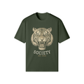 Tiger Society Heavyweight Tee — front view (Charcoal Smoke)